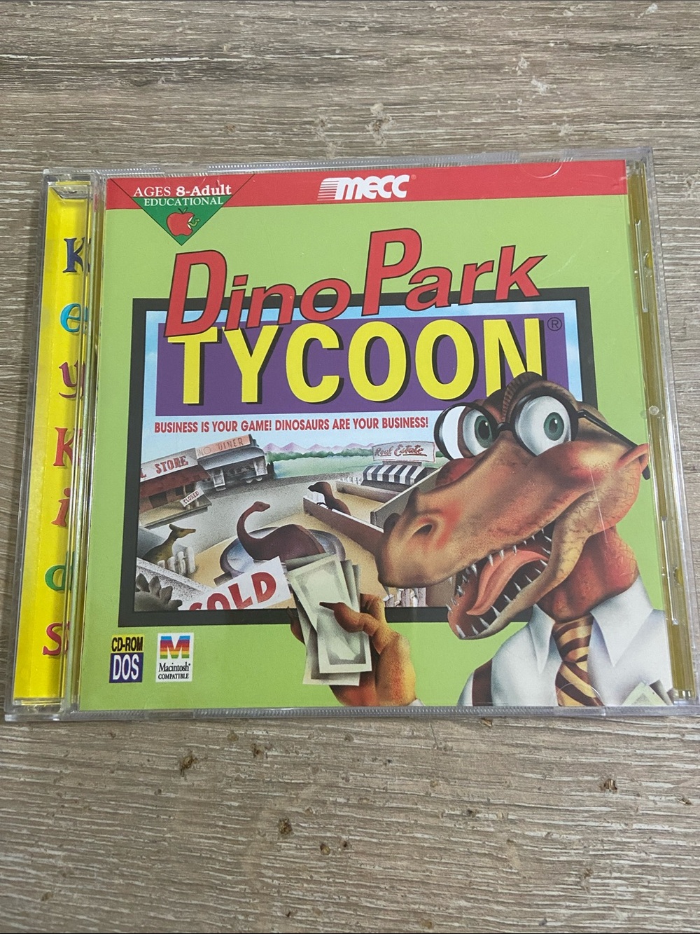 DinoPark Tycoon DOS Macintosh CD-ROM MECC Educational Simulation Green